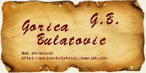 Gorica Bulatović vizit kartica